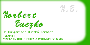 norbert buczko business card